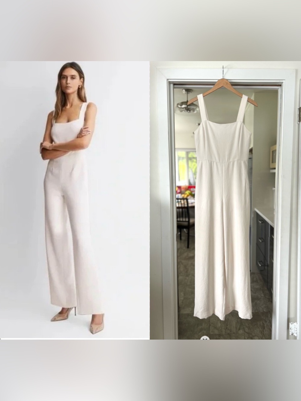 NWOTS Aritzia Wilfred. picard jumpsuit.Sz 6 Light Birch Colour